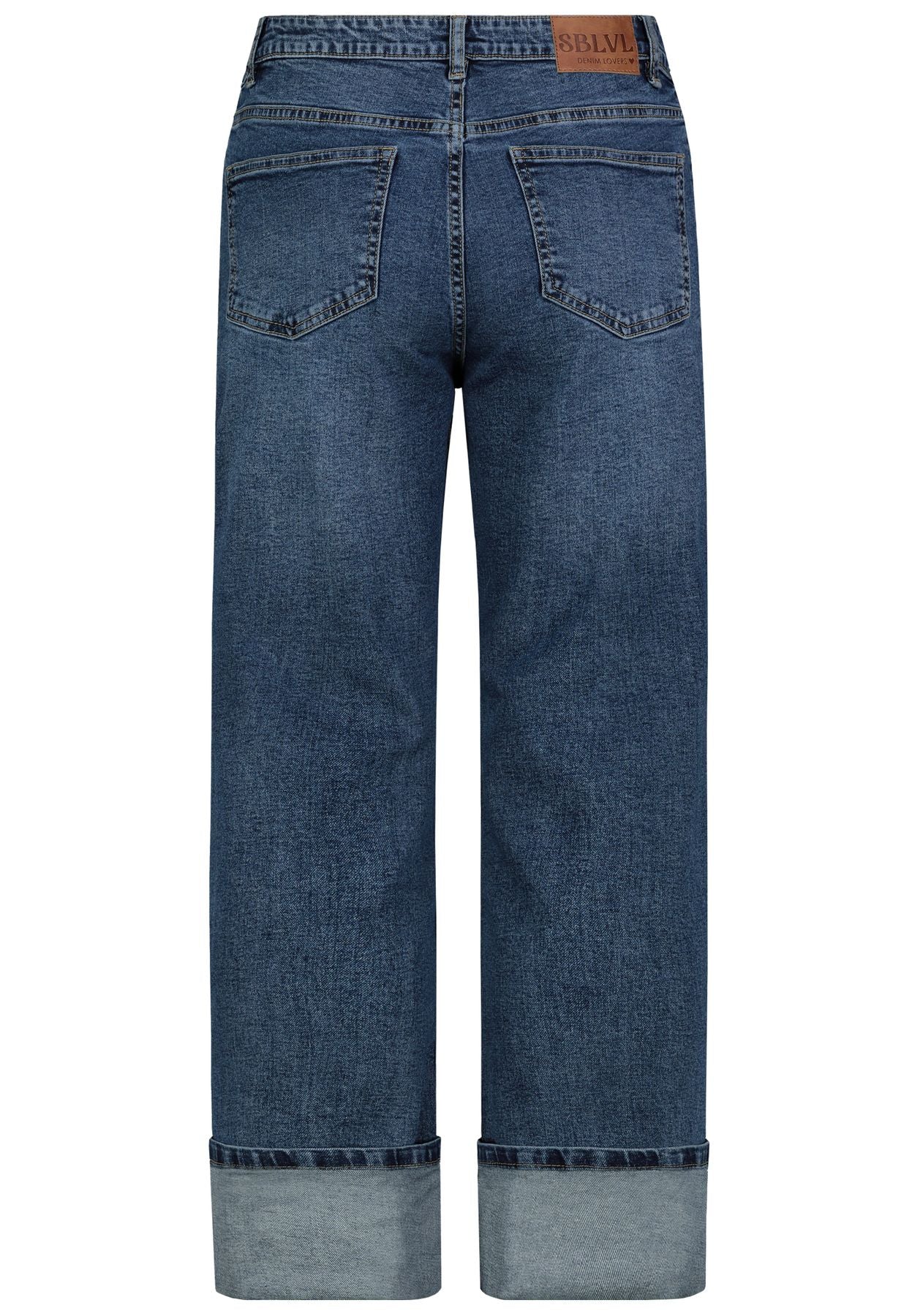 Damen DOB Jeans Hose, gerades weites Bein