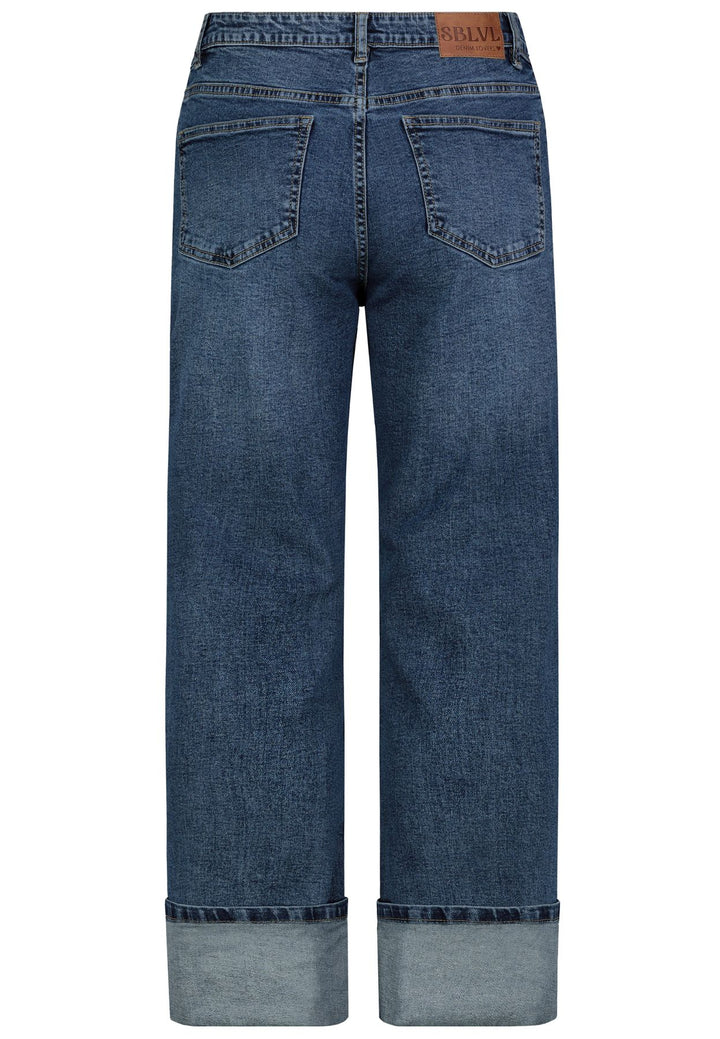 Damen DOB Jeans Hose, gerades weites Bein