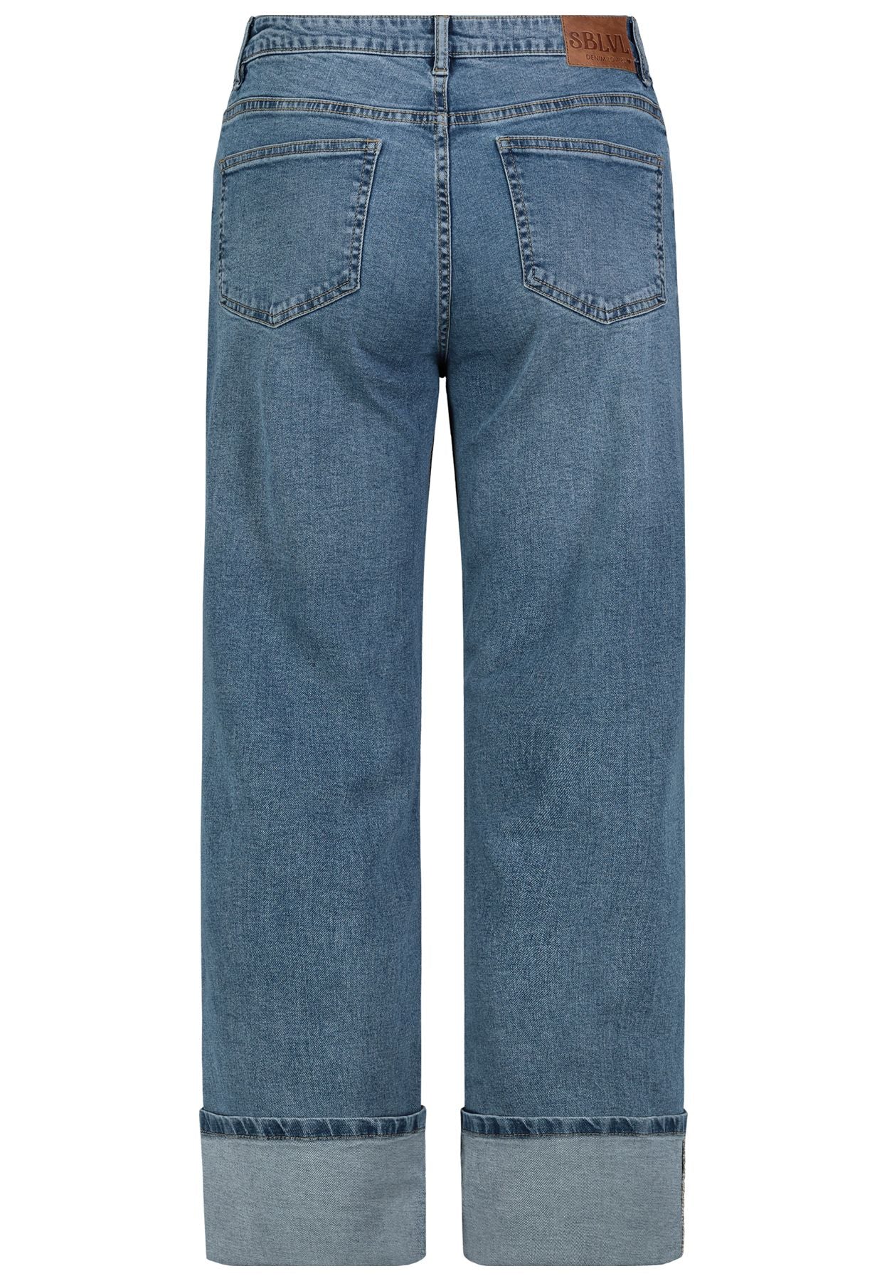 Damen DOB Jeans Hose, gerades weites Bein