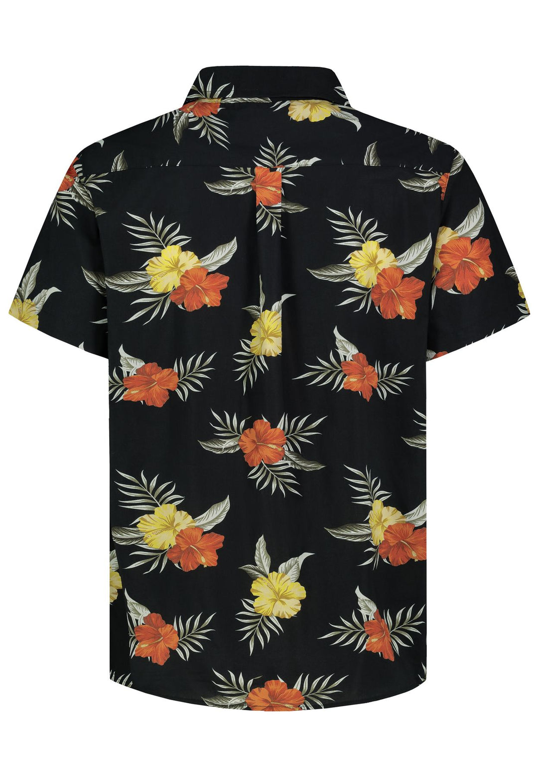 Herren Hemd, allover print leaves/tropica