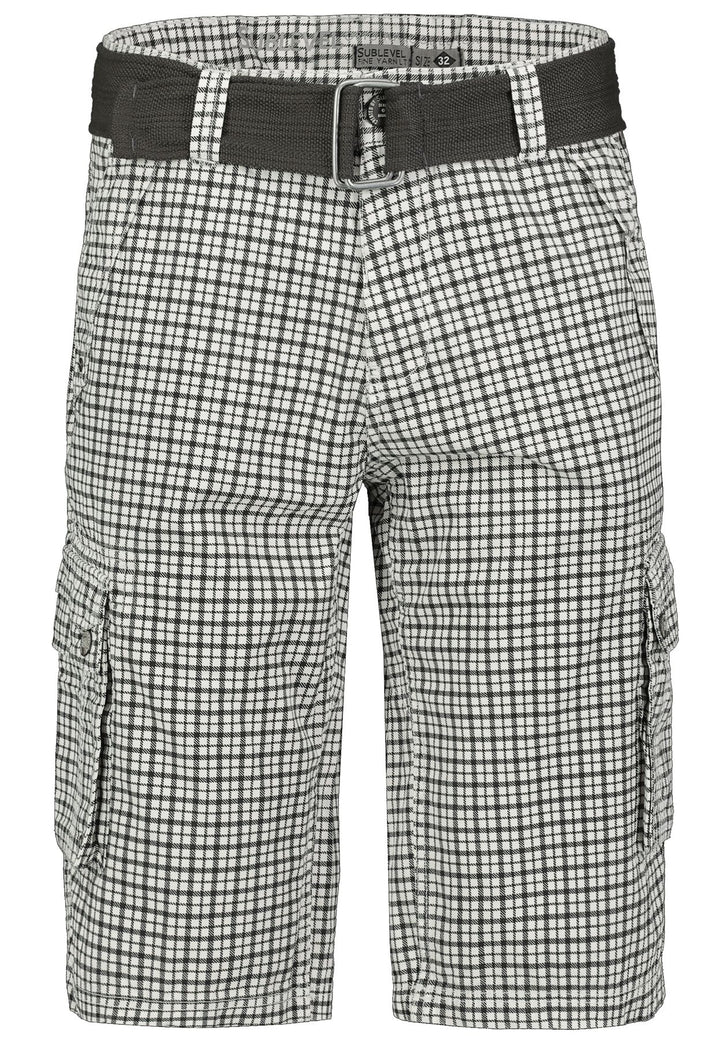 Herren HAKA Cargo Short,Karo Druck, schräg