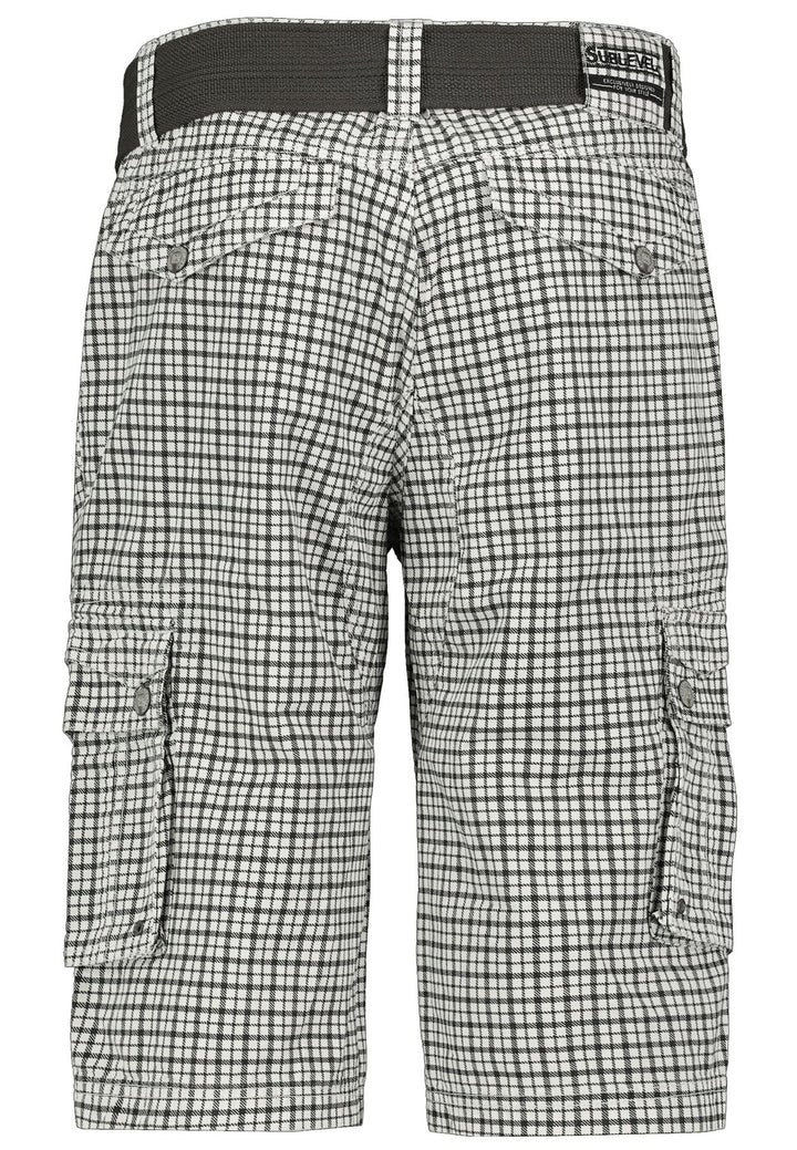 Herren HAKA Cargo Short,Karo Druck, schräg