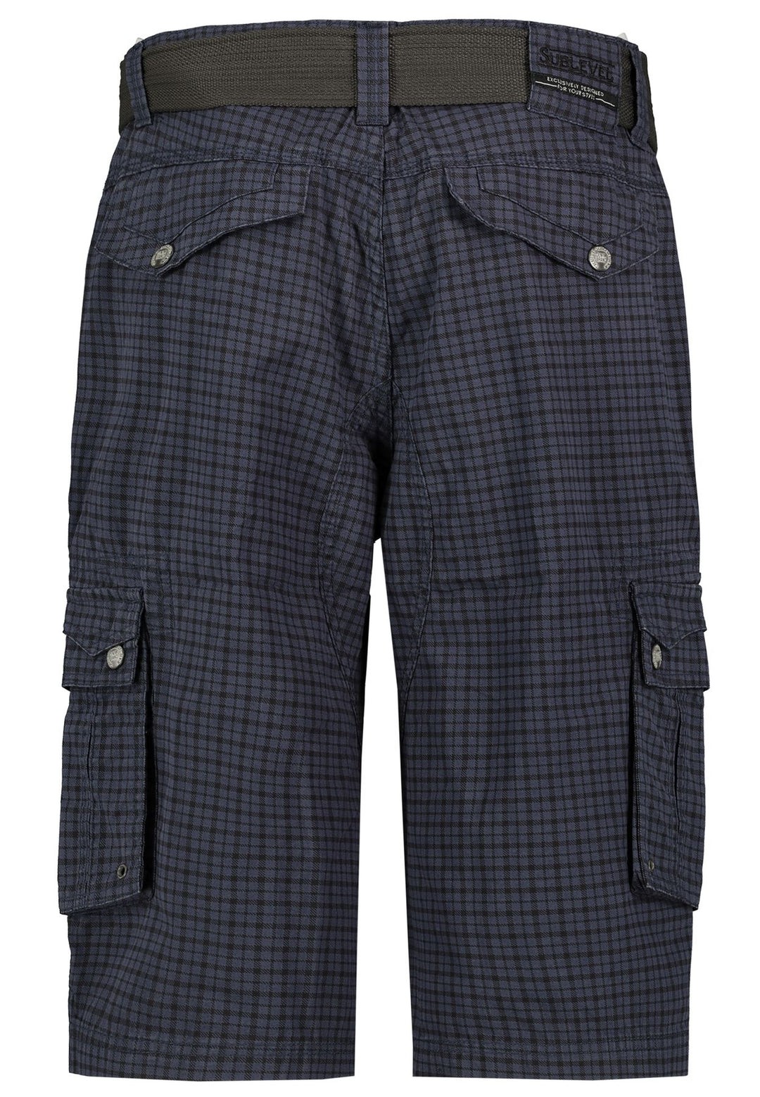 Herren HAKA Cargo Short,Karo Druck, schräg