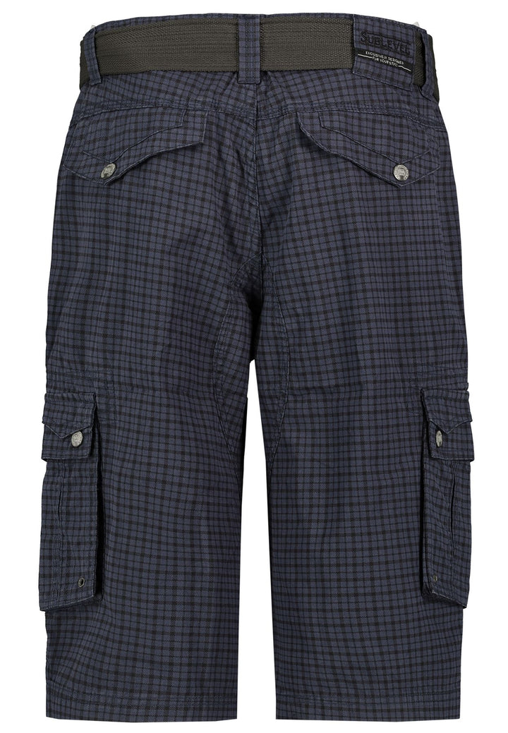 Herren HAKA Cargo Short,Karo Druck, schräg