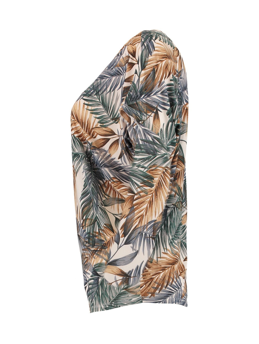 Hailys Damen T-Shirt Beige V-Ausschnitt