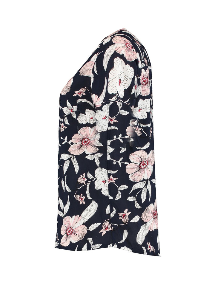 Hailys Bluse V-Ausschnitt Kurzarm