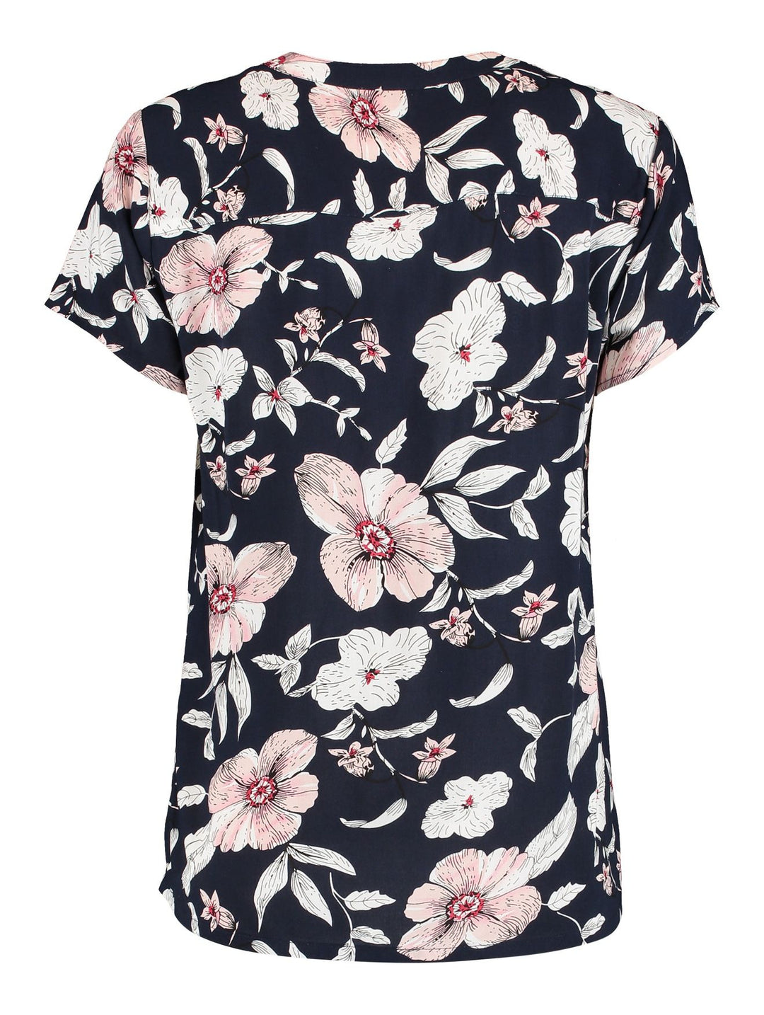 Hailys Bluse V-Ausschnitt Kurzarm