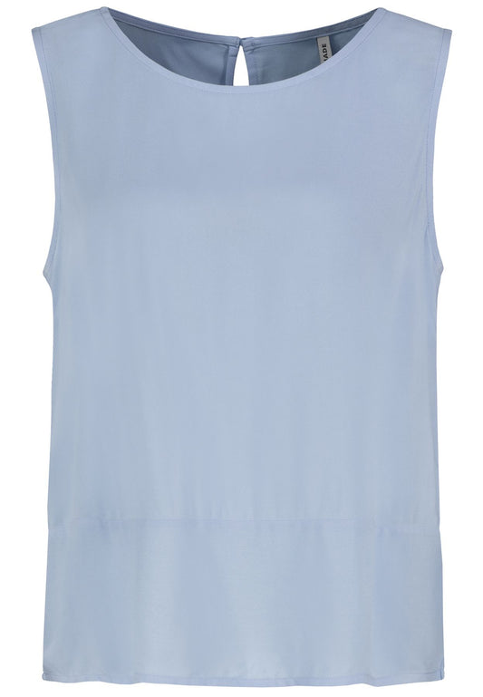 Damen DOB Bluse, ohne Ärmel, Rundhals mit