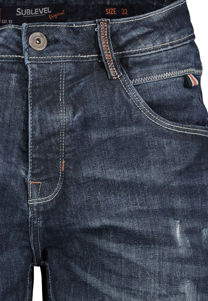 Herren HAKA Jeans,Bermuda, 5-pocket, vord.