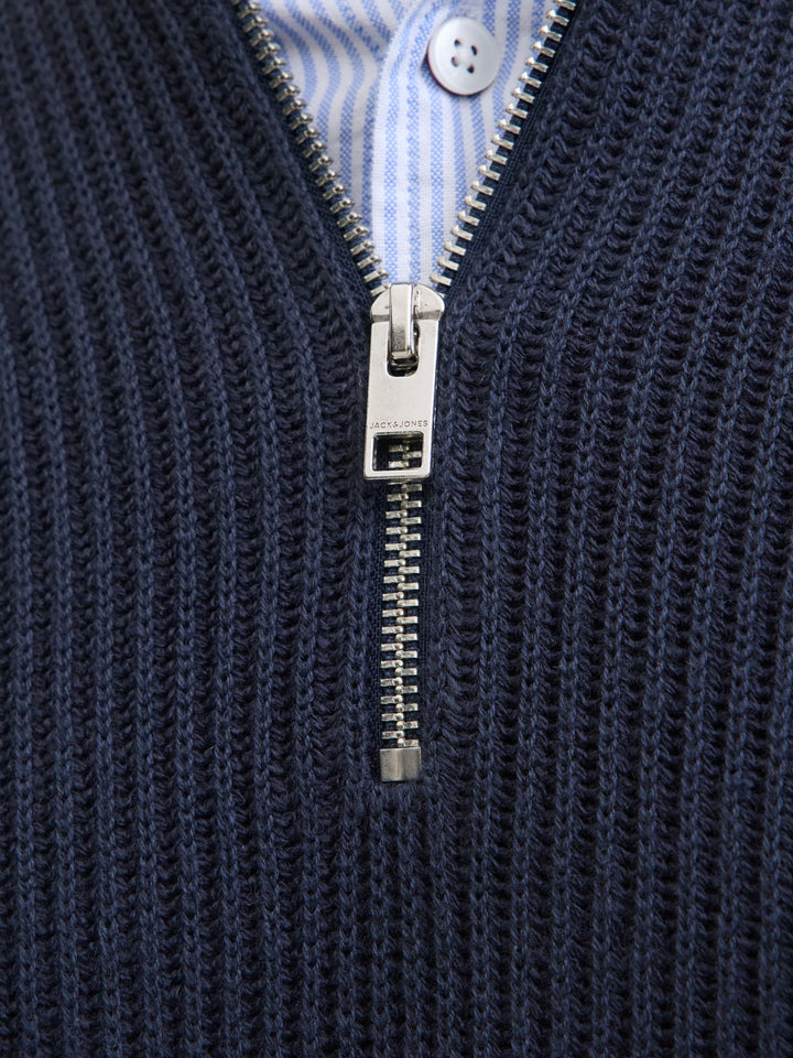 Herren JJPANNEL KNIT HALF ZIP AW25