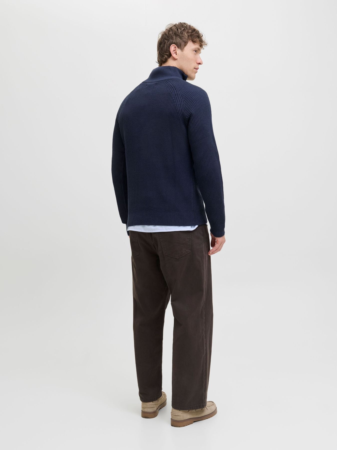 Herren JJPANNEL KNIT HALF ZIP AW25
