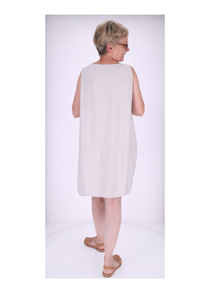 Kleid breite Träger Taschen