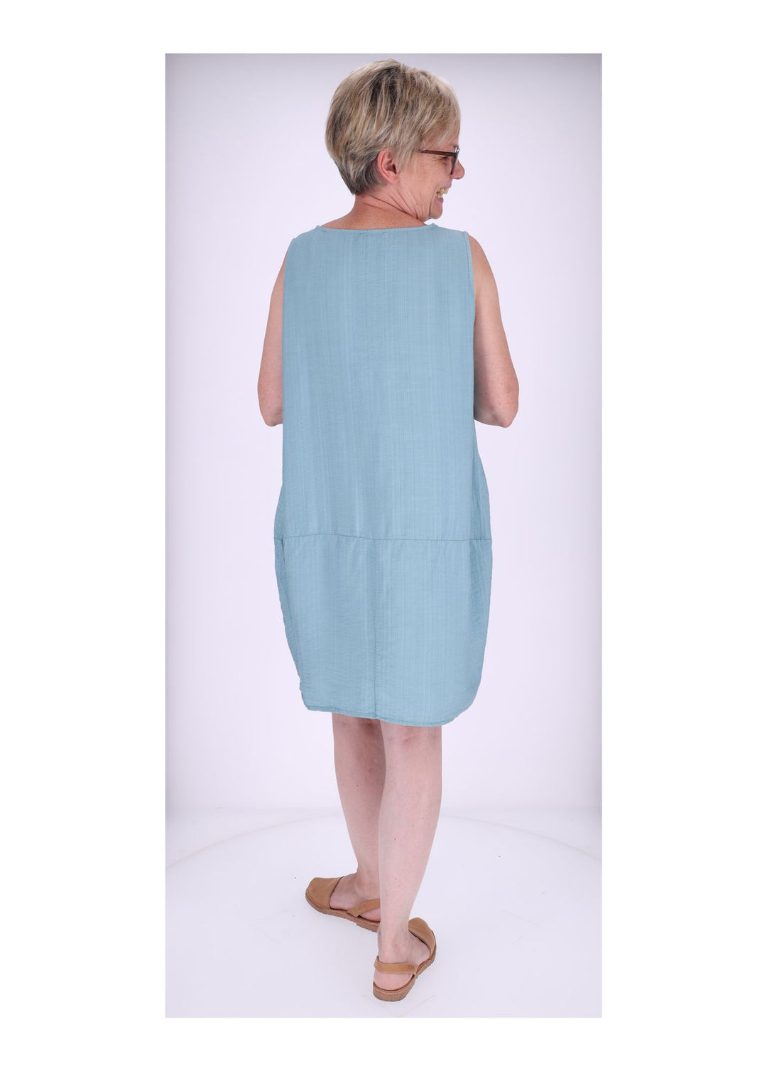 Kleid breite Träger Taschen