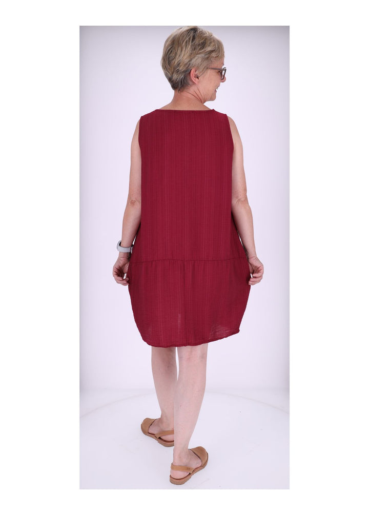 Kleid breite Träger Taschen