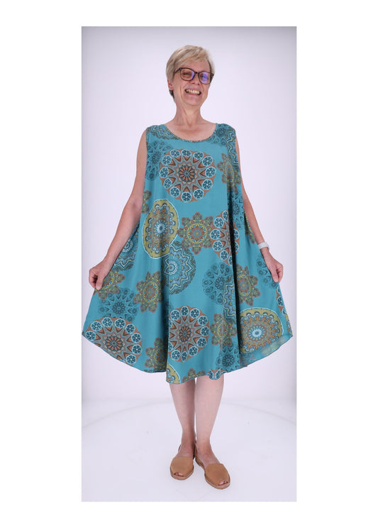 Trägerkleid AOP Kaleidoskop