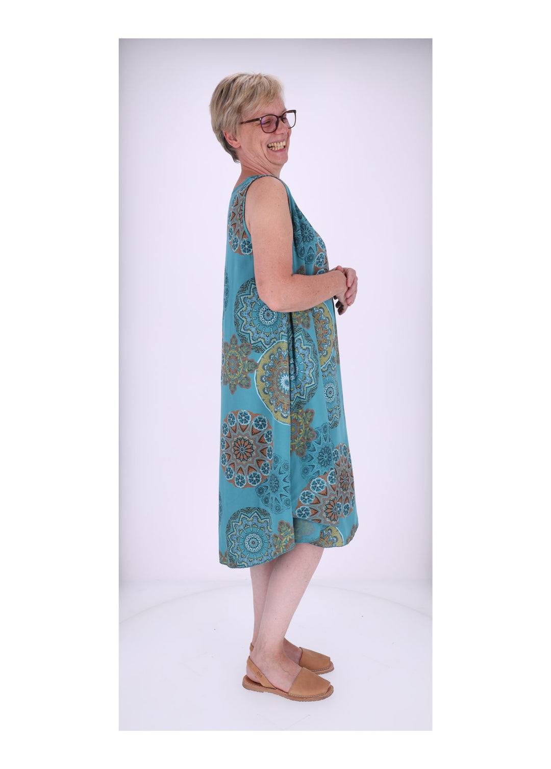 Trägerkleid AOP Kaleidoskop