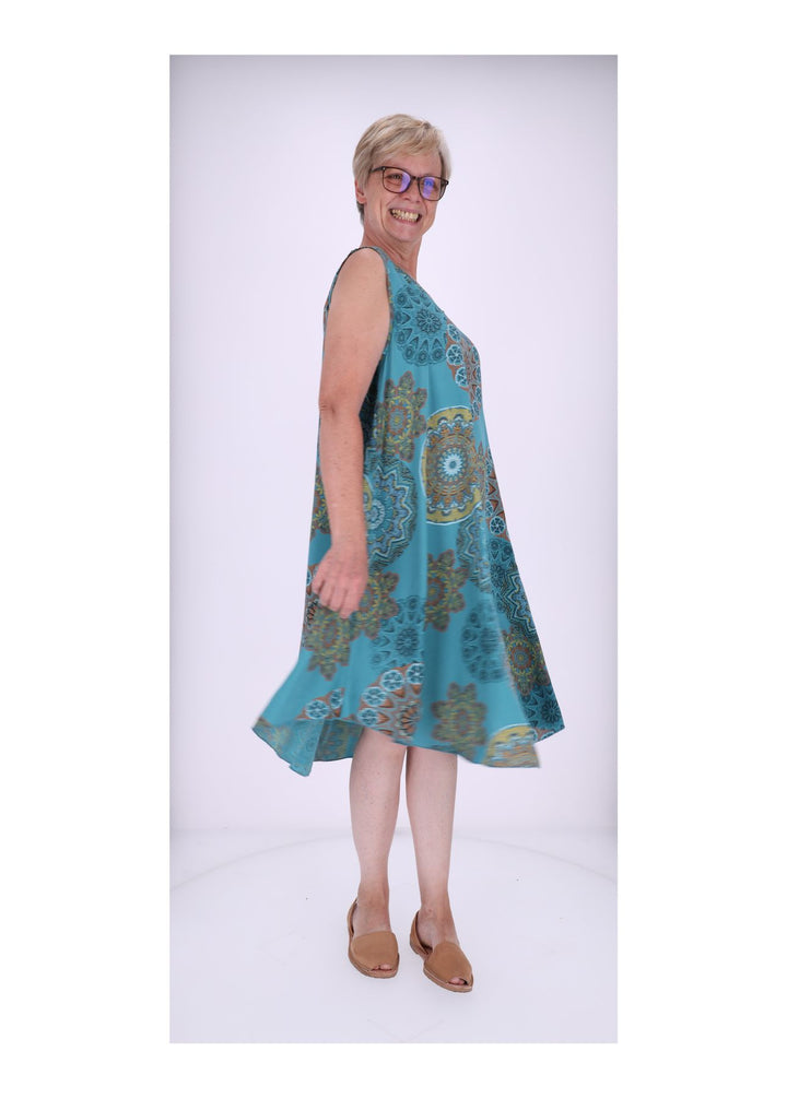 Trägerkleid AOP Kaleidoskop