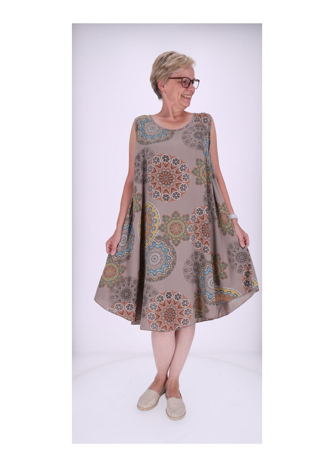 Trägerkleid AOP Kaleidoskop Fango