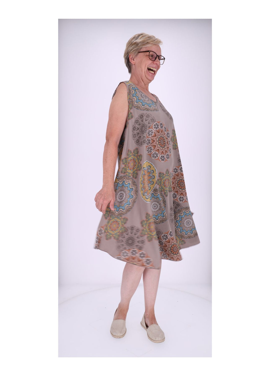 Trägerkleid AOP Kaleidoskop Fango