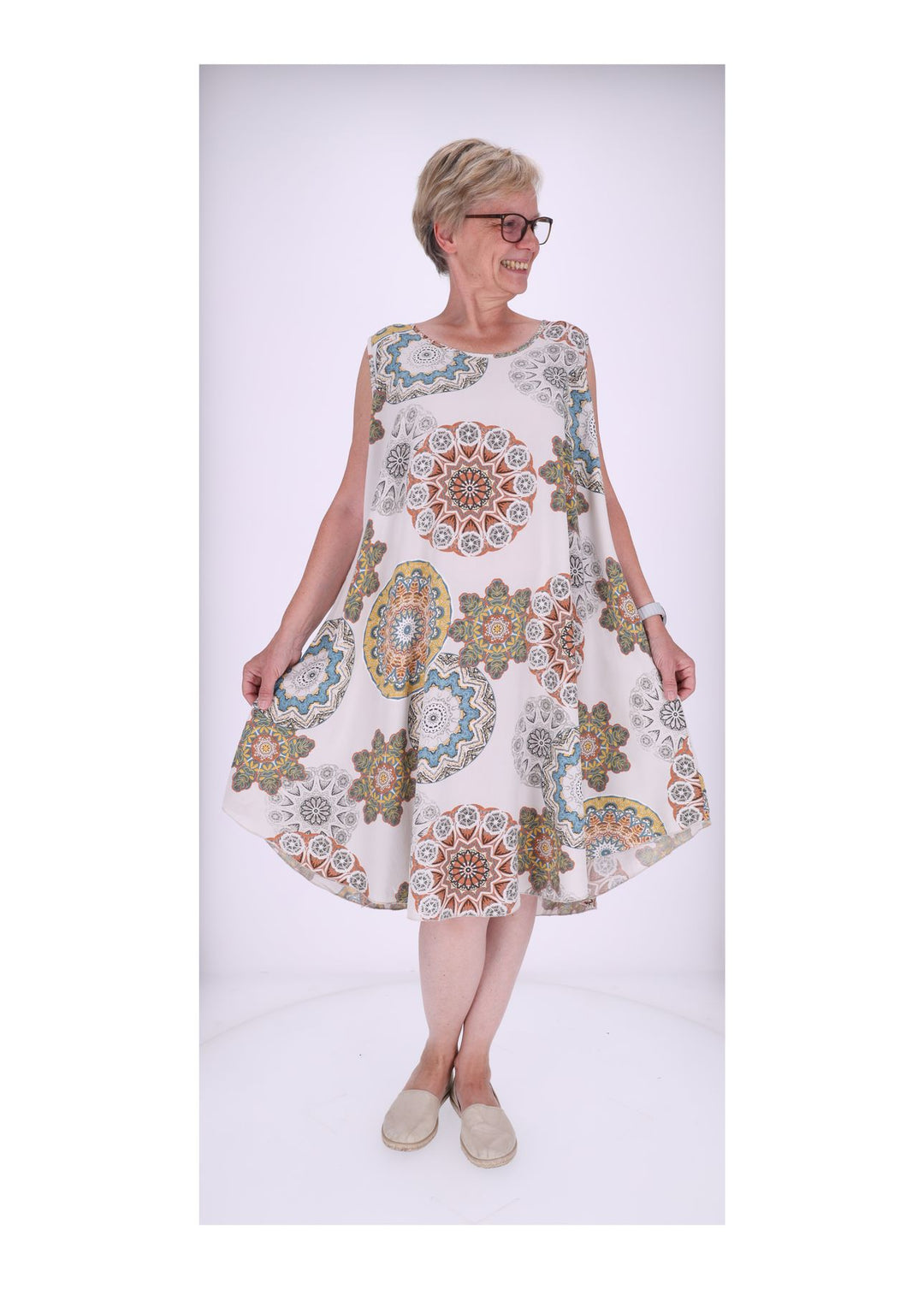 Trägerkleid AOP Kaleidoskop