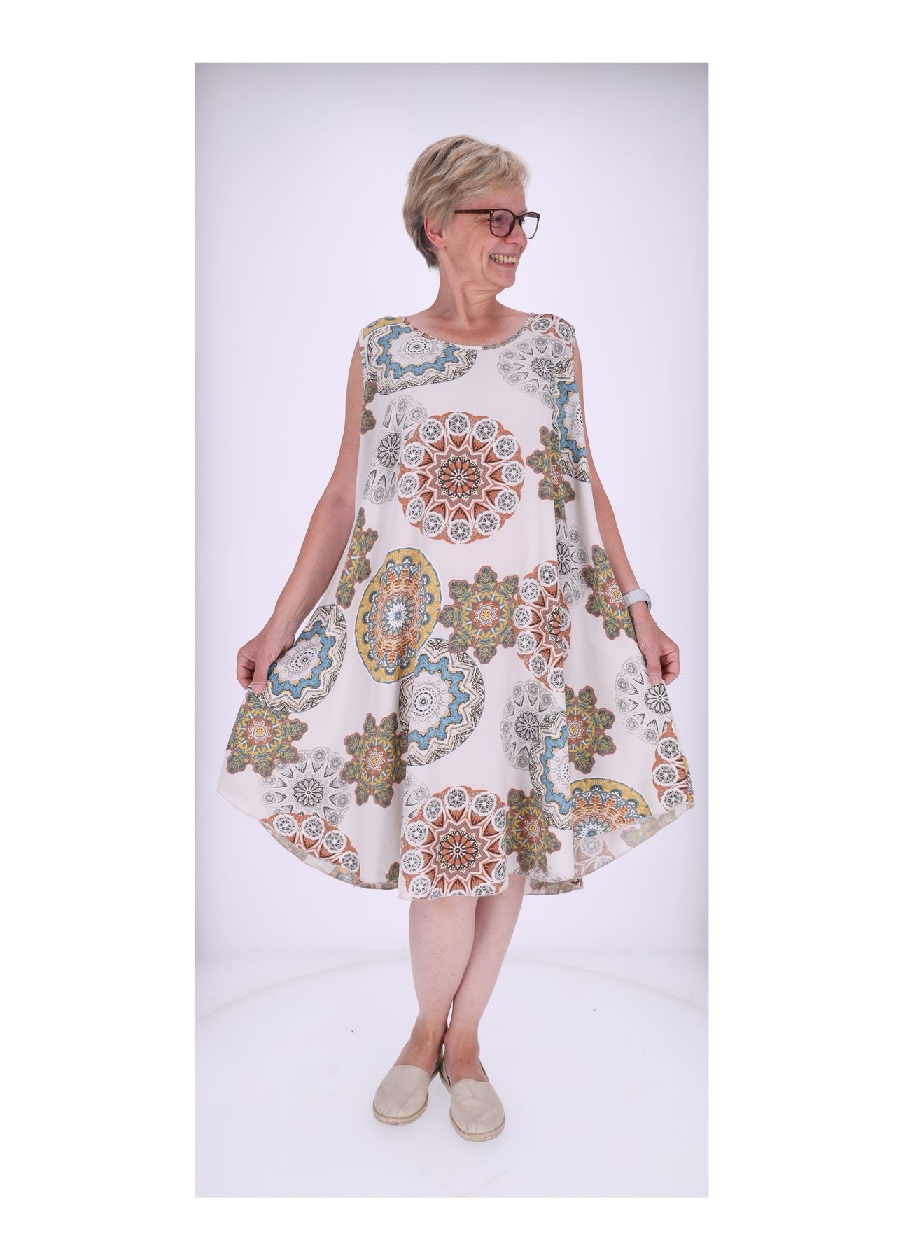 Trägerkleid AOP Kaleidoskop