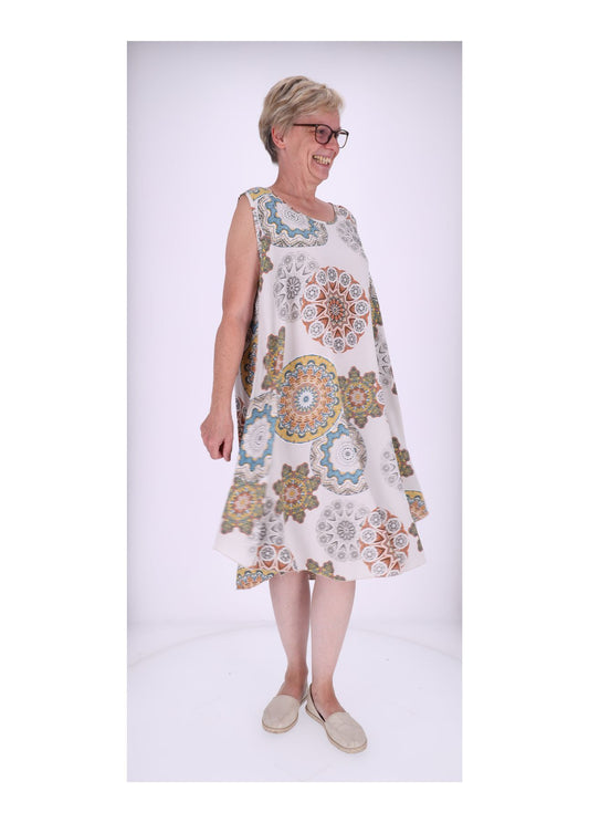 Trägerkleid AOP Kaleidoskop