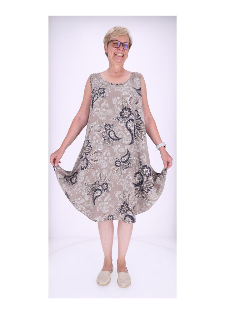 Trägerkleid AOP Paisseley