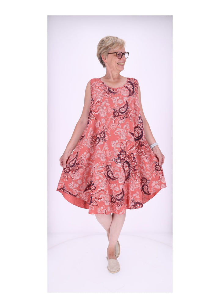 Trägerkleid AOP Paisseley