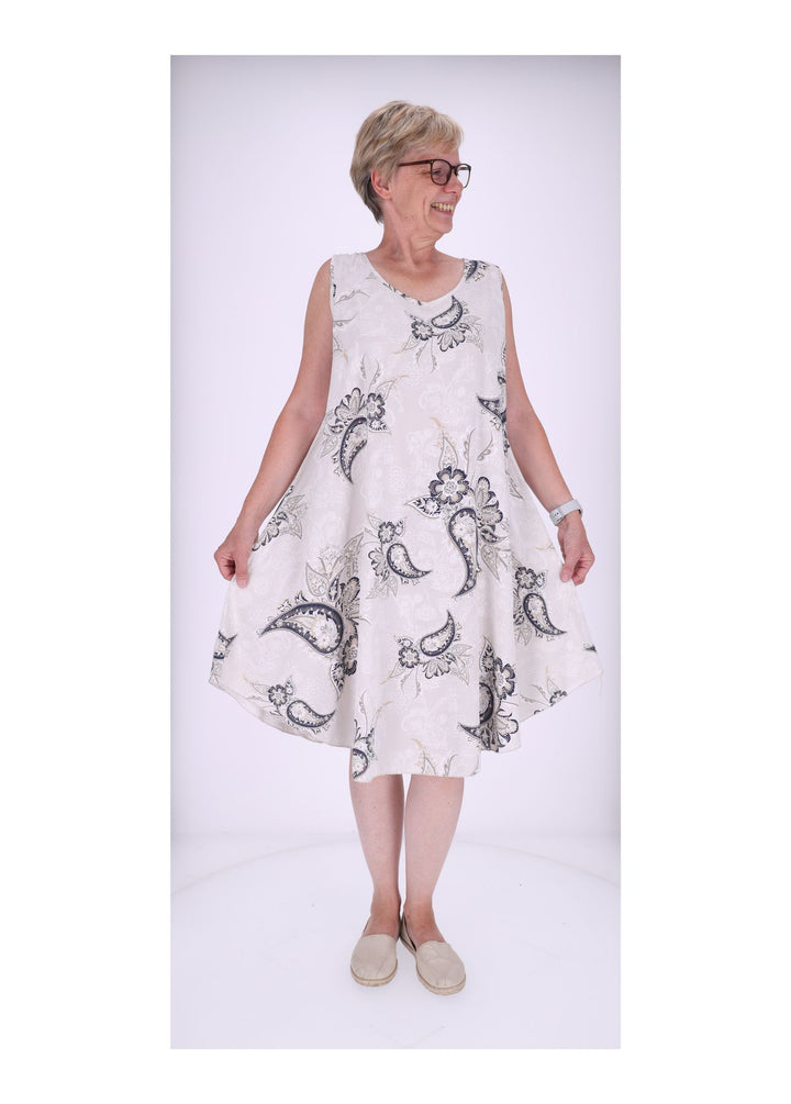 Trägerkleid AOP Paisseley