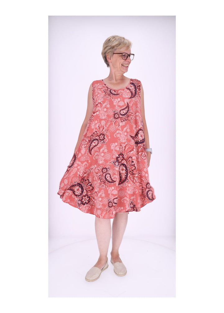 Trägerkleid AOP Paisseley