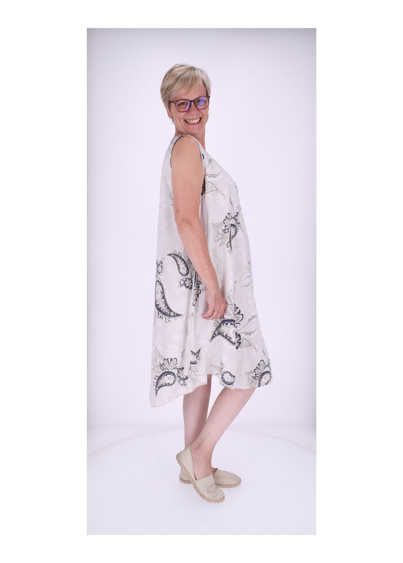 Trägerkleid AOP Paisseley