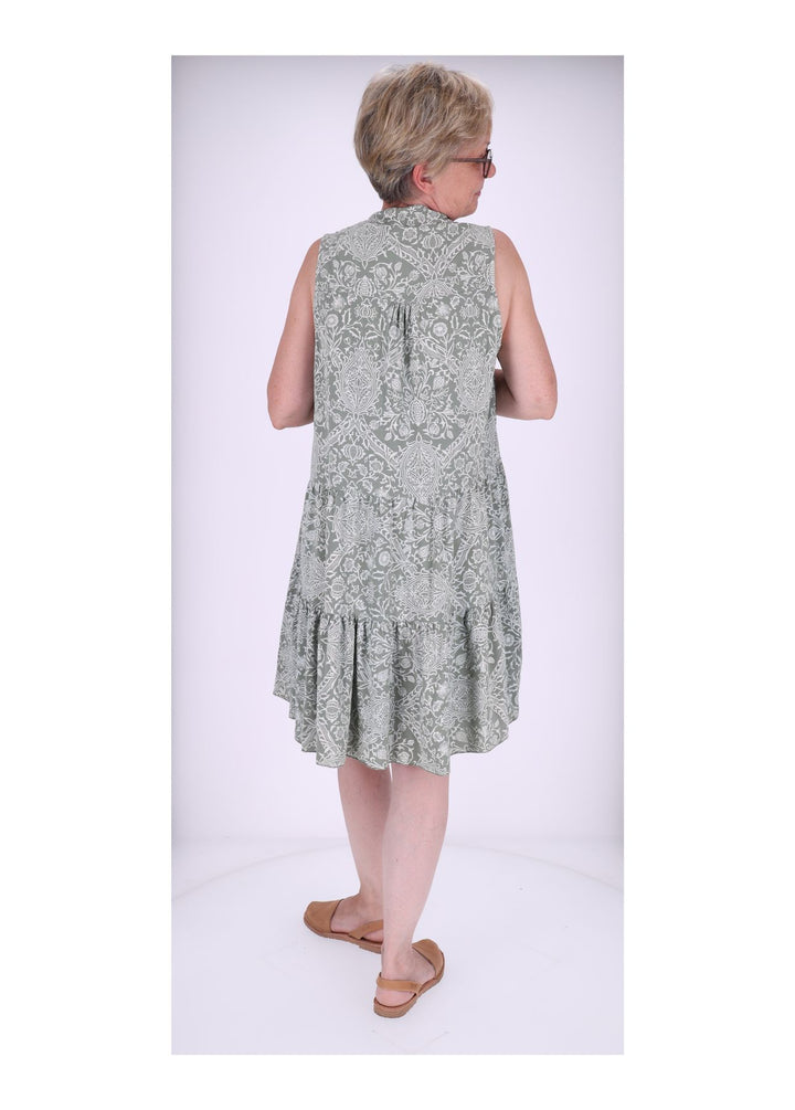 Stufenkleid o.Arm AOP