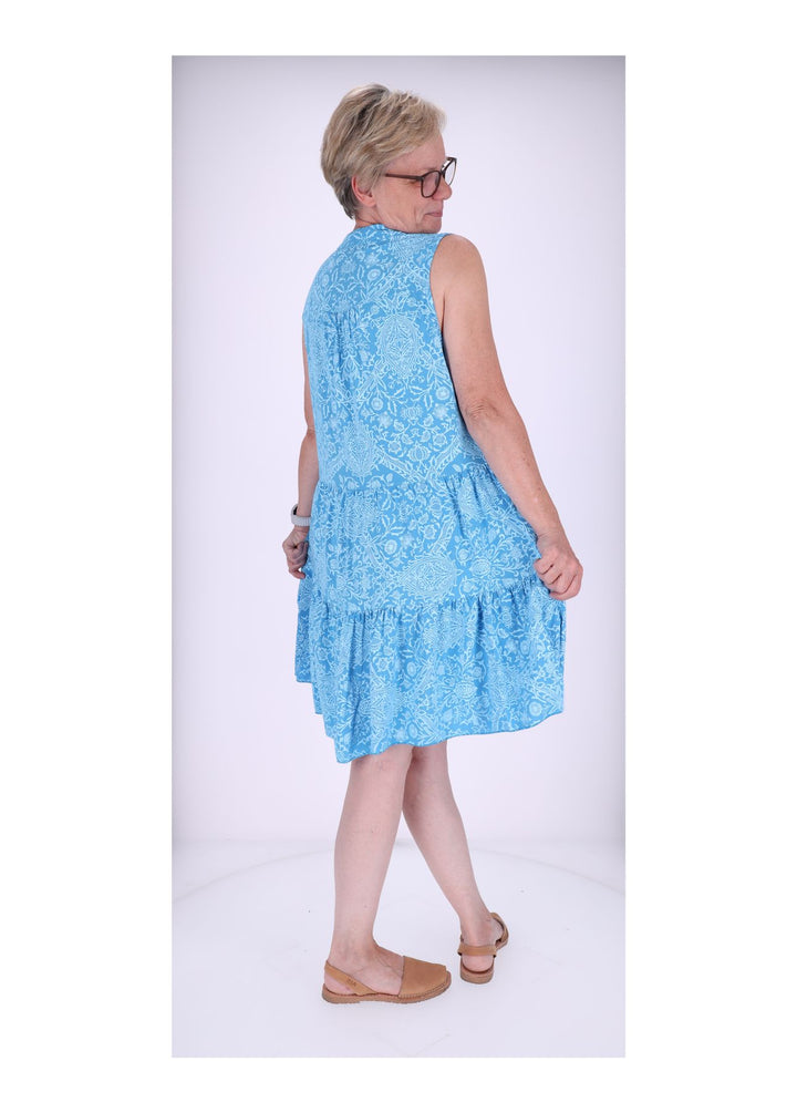 Stufenkleid o.Arm AOP