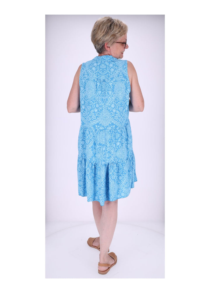 Stufenkleid o.Arm AOP