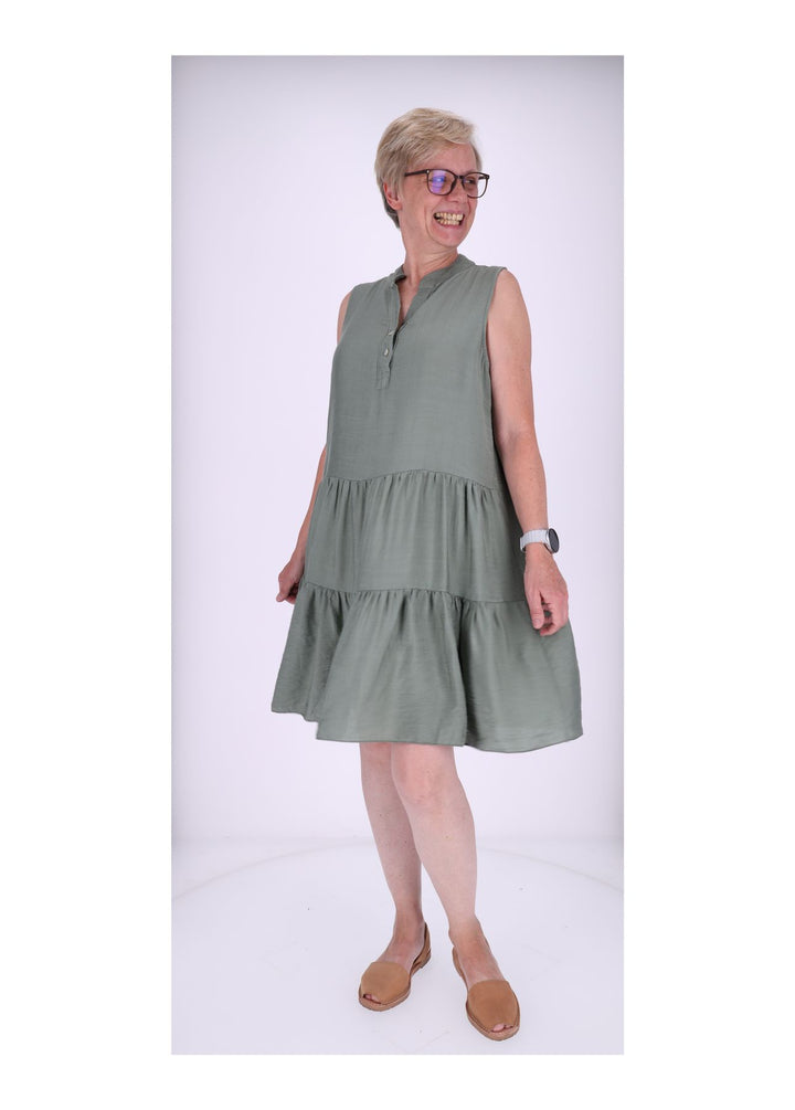 Stufenkleid V-Ausschnitt