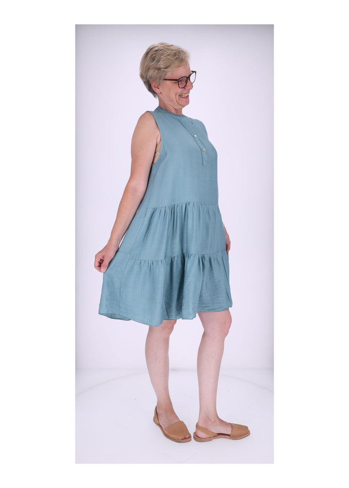 Stufenkleid V-Ausschnitt