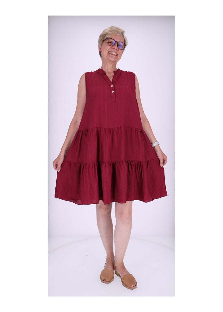 Stufenkleid V-Ausschnitt