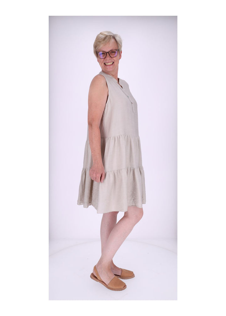 Stufenkleid V-Ausschnitt