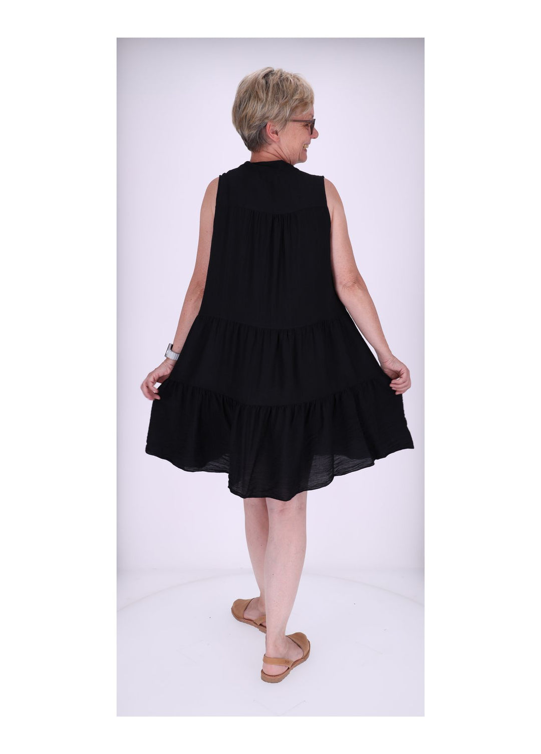 Stufenkleid V-Ausschnitt