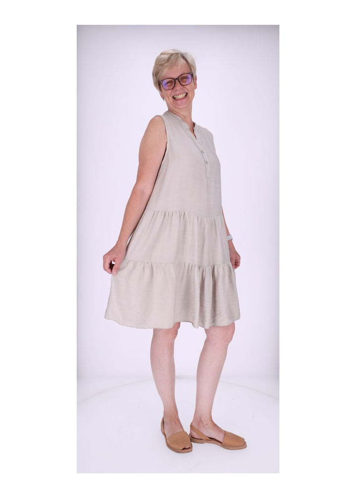 Stufenkleid V-Ausschnitt