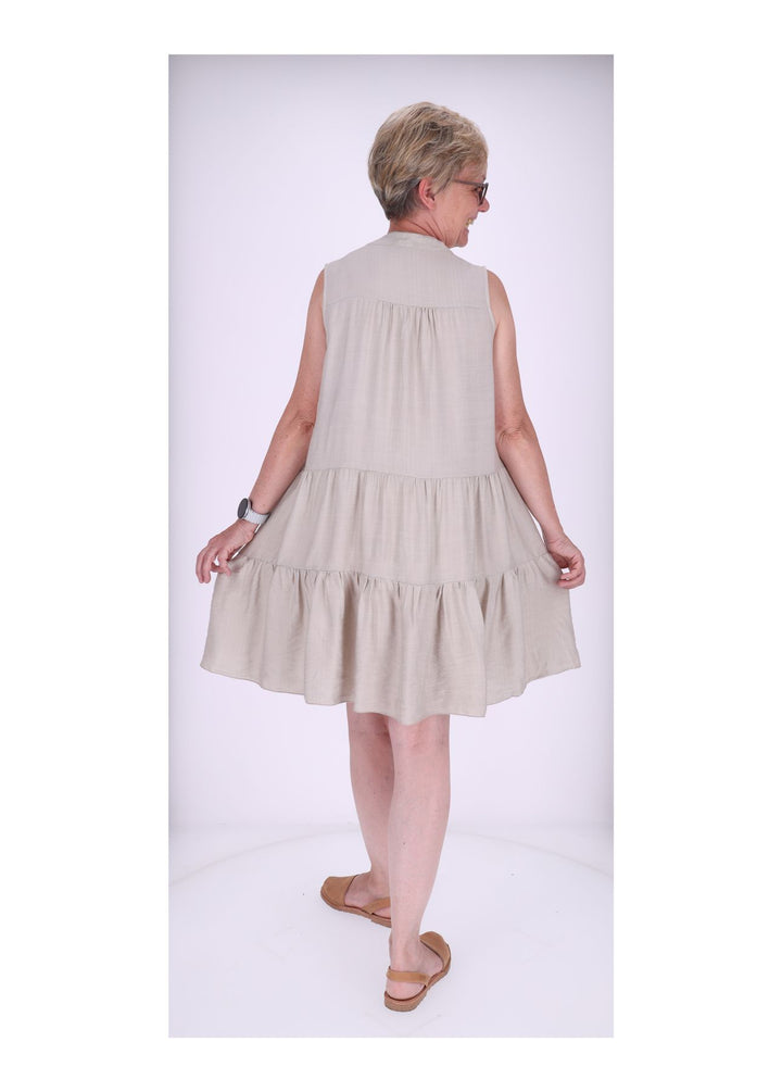 Stufenkleid V-Ausschnitt