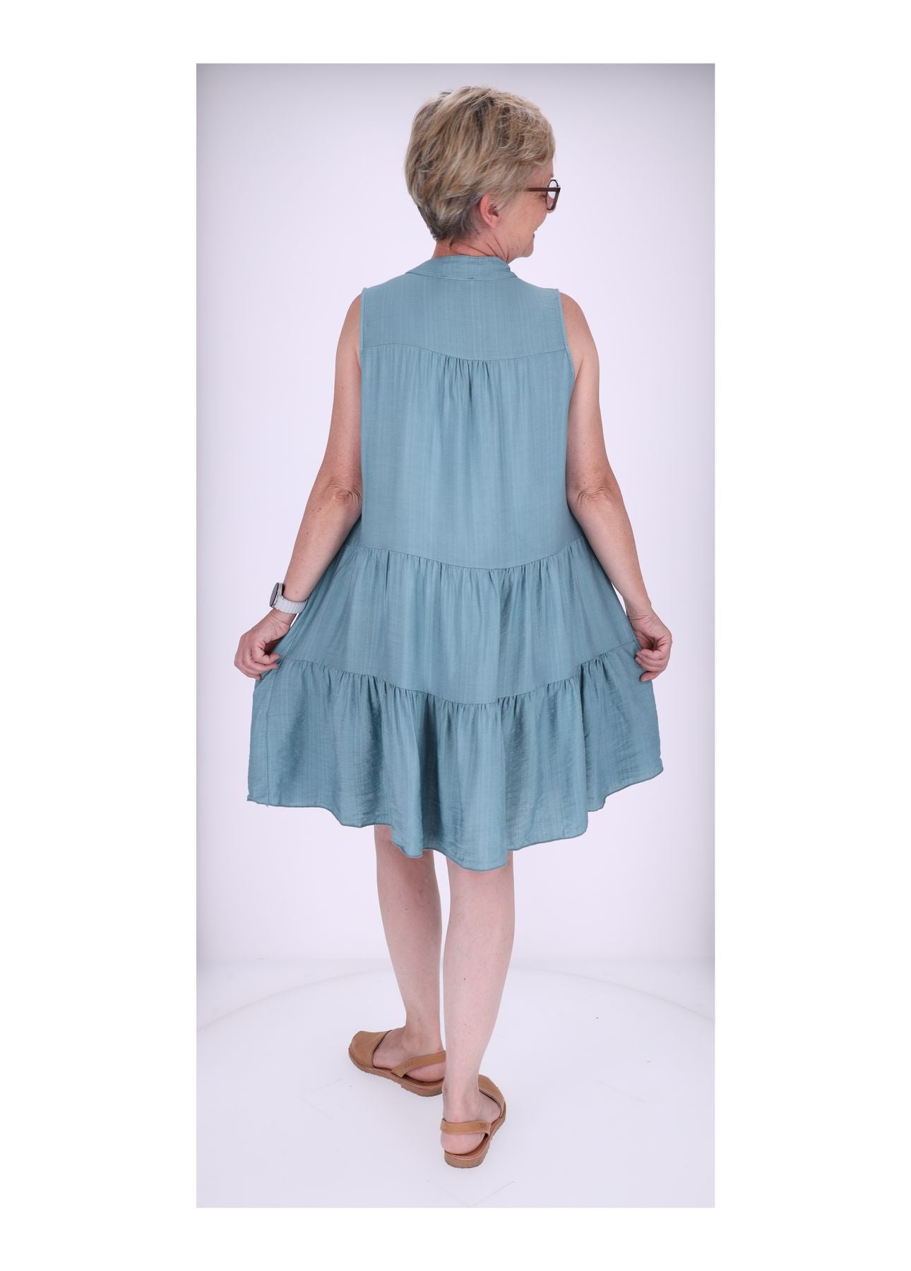 Stufenkleid V-Ausschnitt