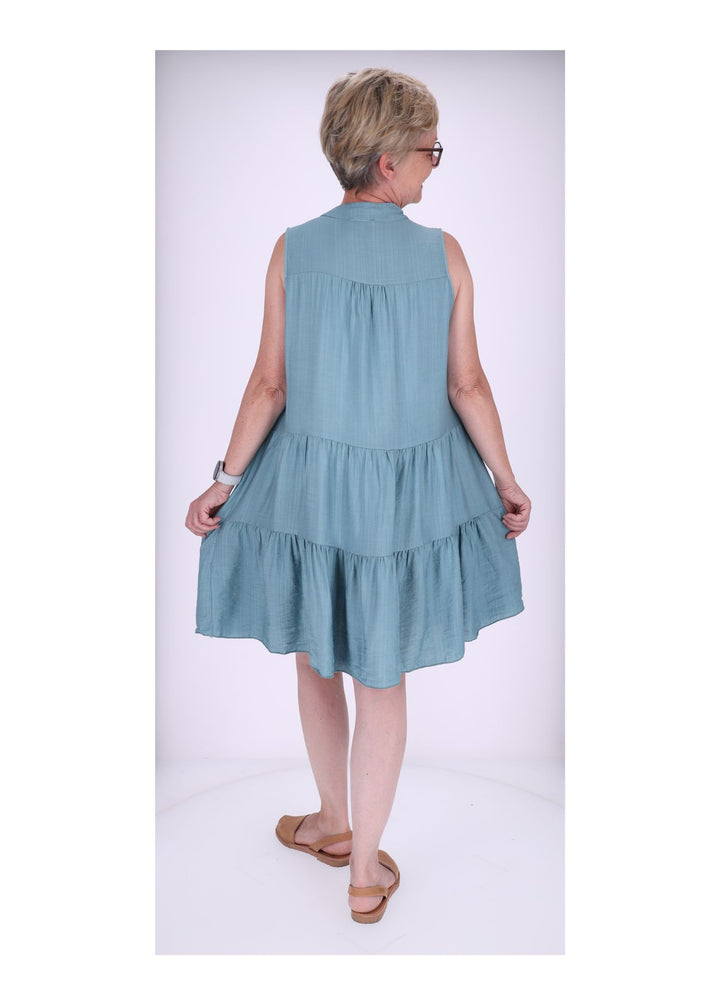 Stufenkleid V-Ausschnitt