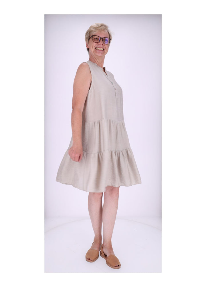 Stufenkleid V-Ausschnitt