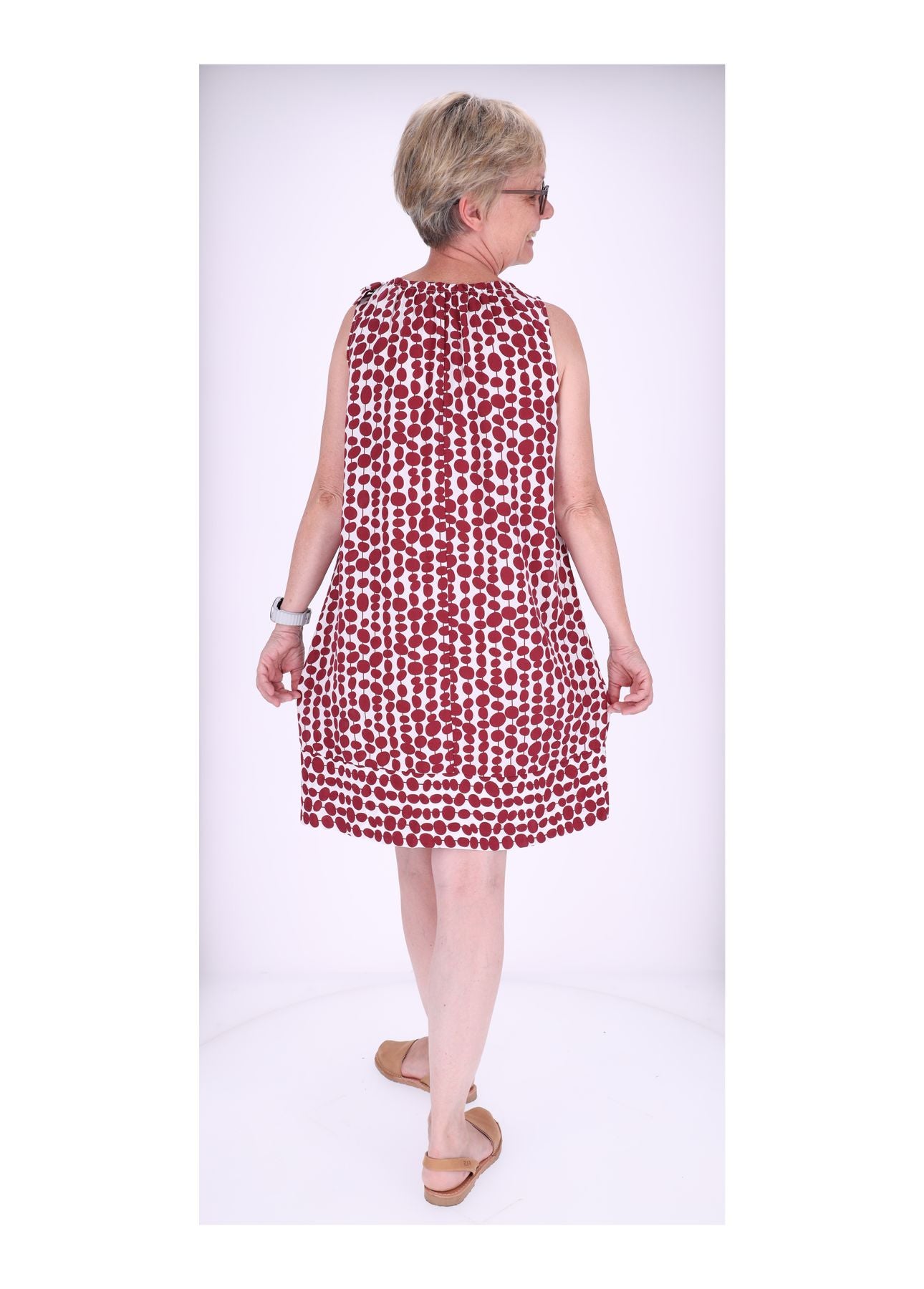 Trägerkleid AOP Punkte