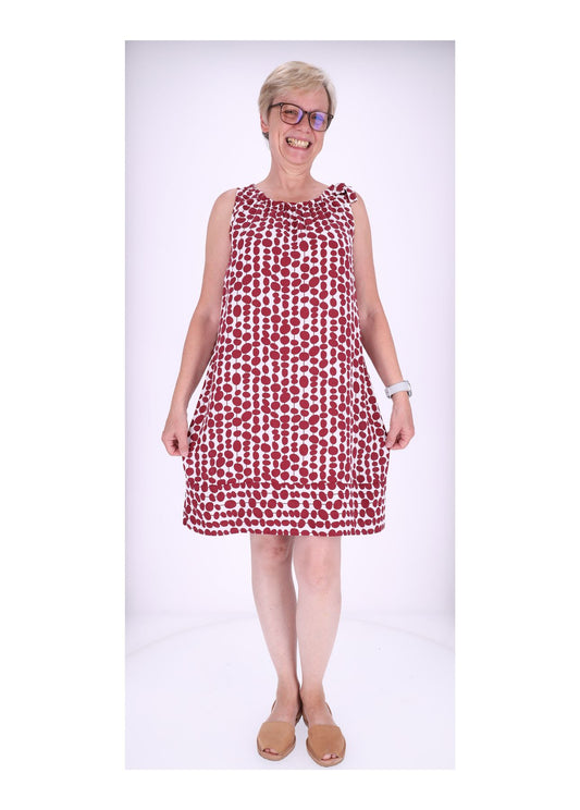 Trägerkleid AOP Punkte