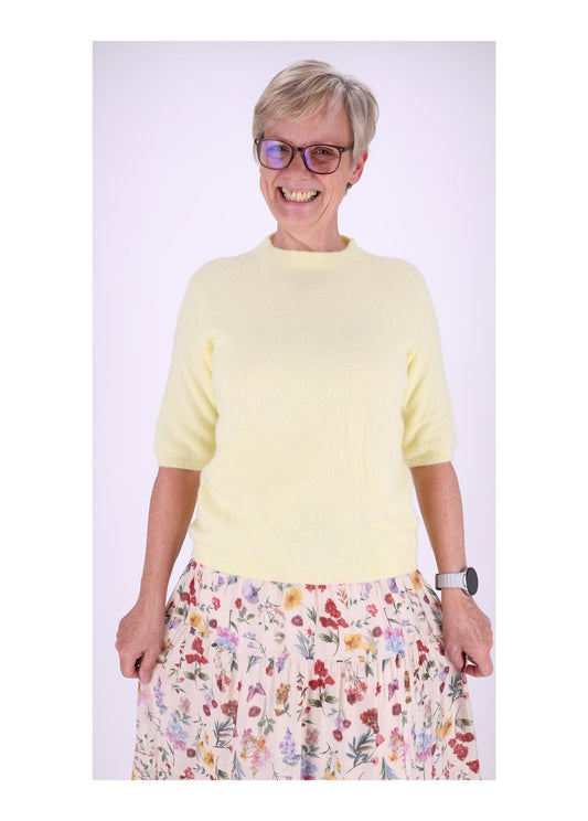 Strickpullover Damen kurzarm ohne Naht