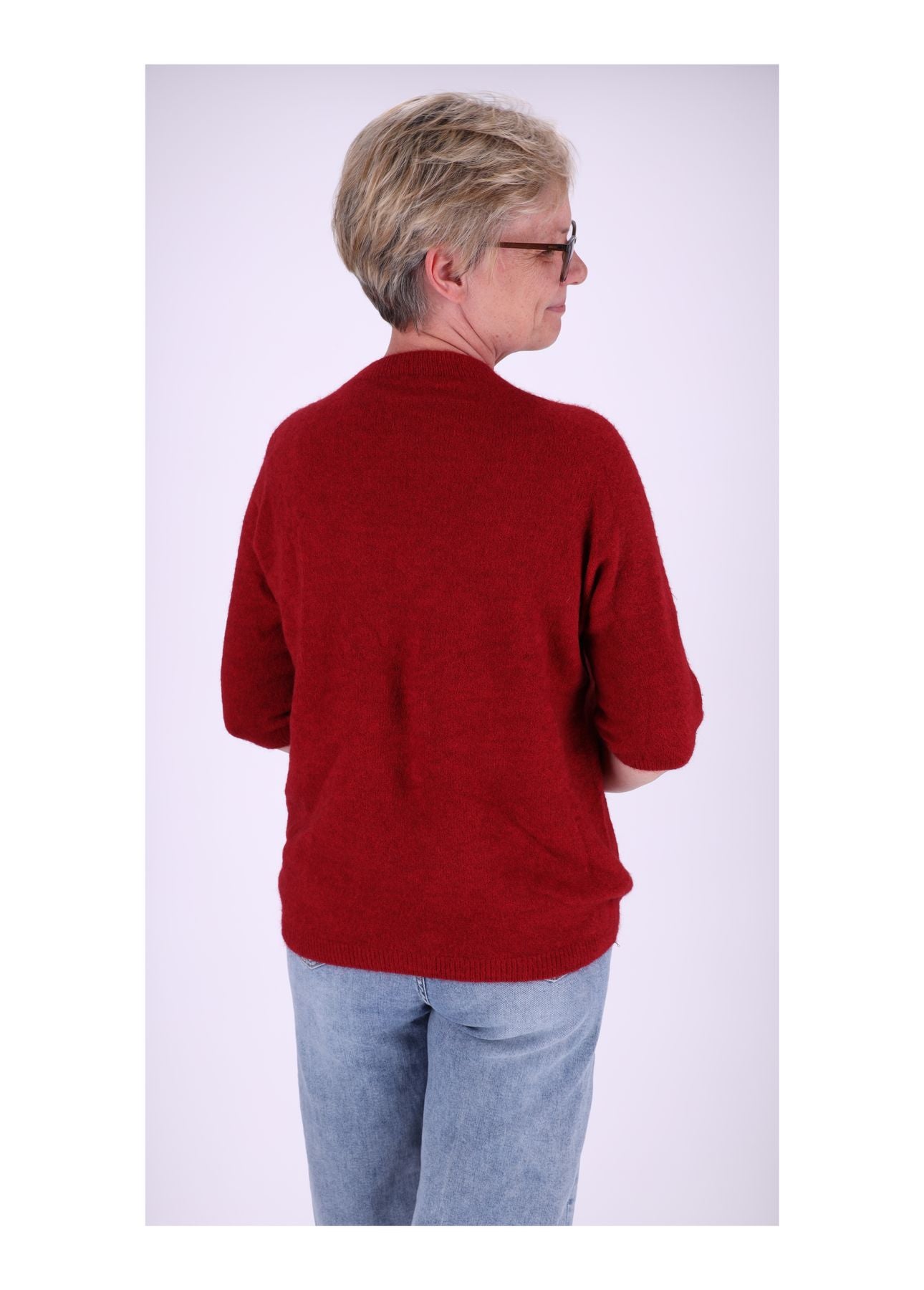 Strickpullover Damen kurzarm ohne Naht