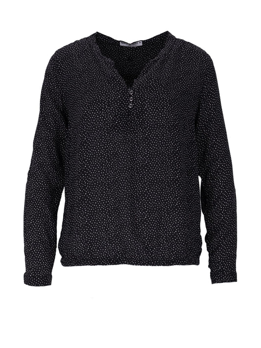 Bluse Damen Gummizug AOP Punkte