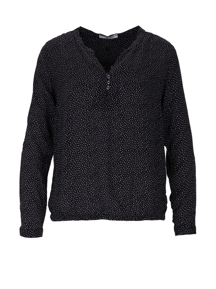 Bluse Damen Gummizug AOP Punkte